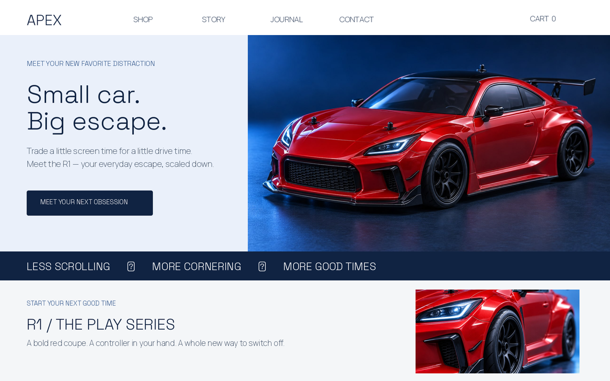 APEX RC — Premium Shopify Theme for RC Cars & Hobby Stores