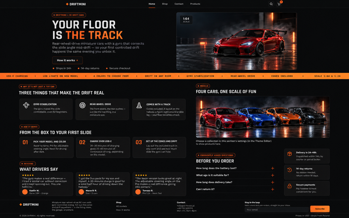 DriftMini — Shopify Theme for RC & Scale Model Car Stores